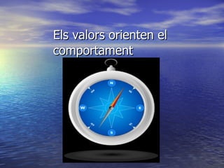 Els valors orienten el comportament 