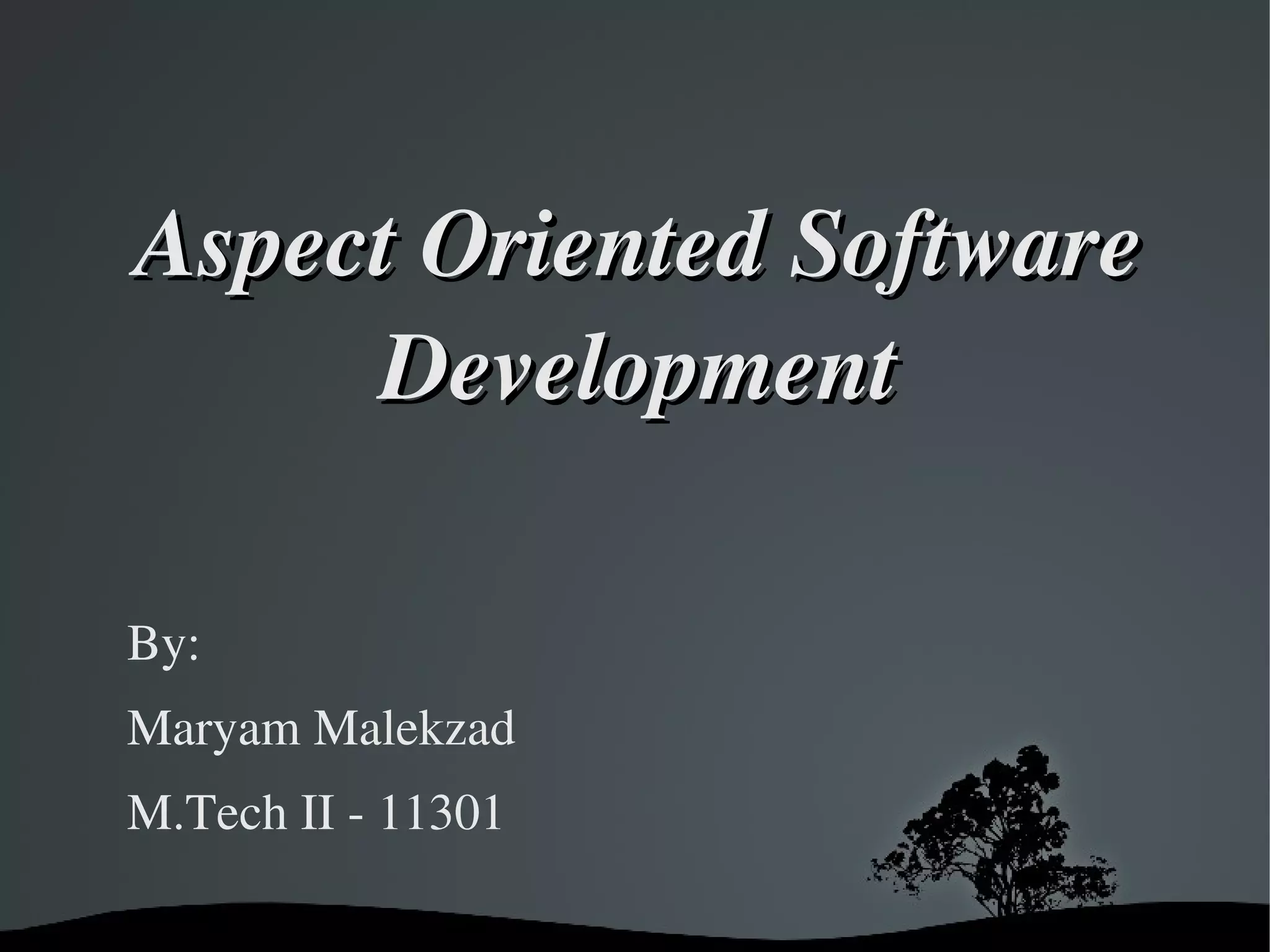 Aspect oriented software development | PDF