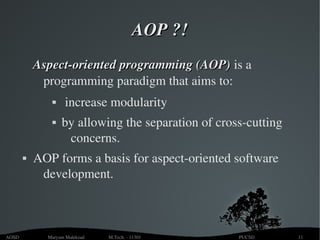 Aspect oriented software development | PDF