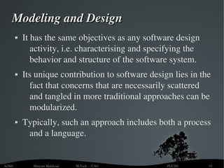 Aspect oriented software development | PDF