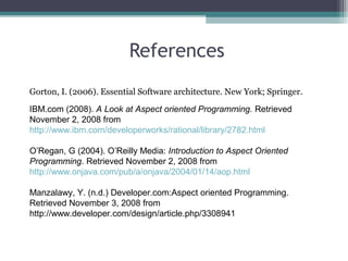 Aspect oriented architecture | PPT