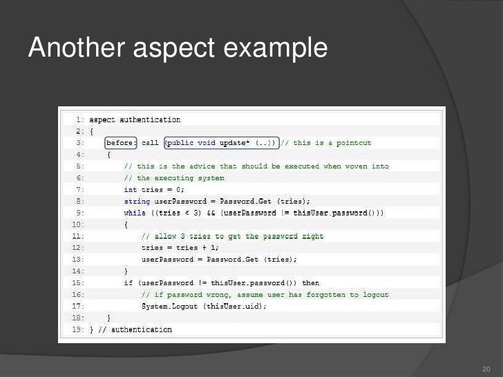 Aspect Oriented Programming