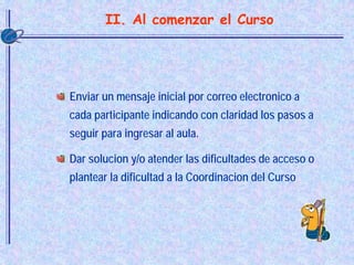 Aspectos Operativos de la Tutoria Virtual