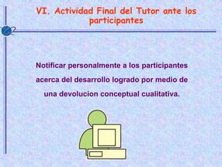 Aspectos Operativos de la Tutoria Virtual