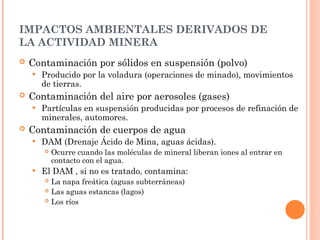 Aspectos Ambientales y Protección en la Actividad Minera: Impactos y ...