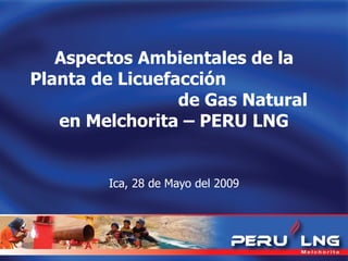 Aspectos Ambientales de la Planta de Licuefacción  de Gas Natural en Melchorita – PERU LNG Ica, 28 de Mayo del 2009 