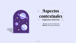 @studywithart
Aspectos
contextuales
Aspectos internos
Alumno: Zayd Perez Maldonado
Maestra: Eloísa Esquivel Martínez
 