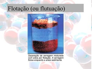 Flotação (ou flutuação) 