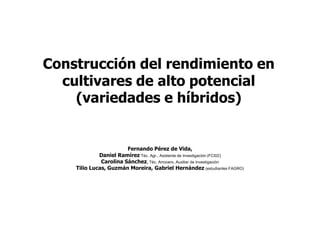 Aspectos de eco-fisiologia en el cultivo de arroz en Uruguay