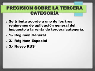 Aspectos del impuesto a la renta de las personas naturales | PPTX