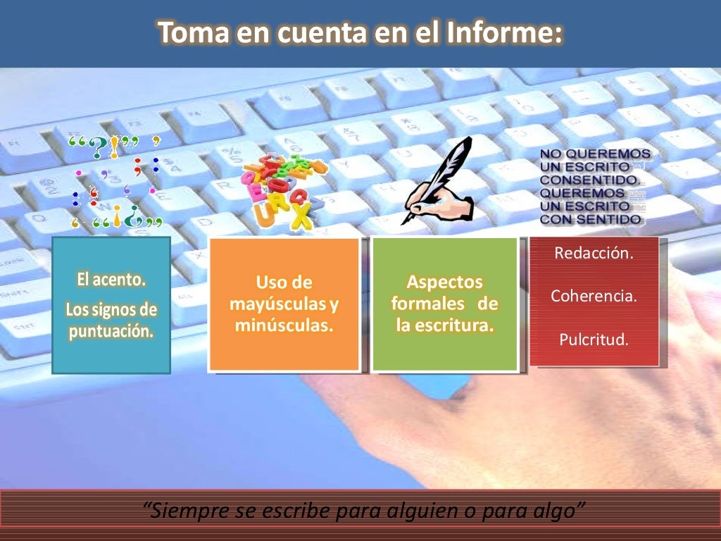 Aspectos Formales Escritura