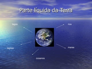 Parte líquida da Terra rios mares oceanos lagos lagoas 