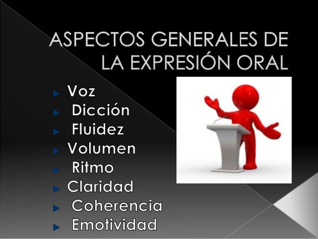 Aspectos generales de la expresión oral