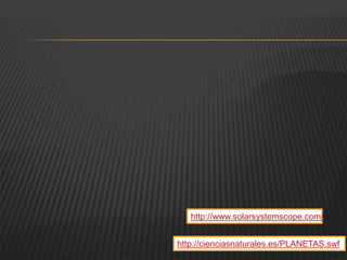 http://cienciasnaturales.es/PLANETAS.swf
http://www.solarsystemscope.com/
 