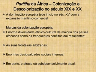 As cinco regiões africanas