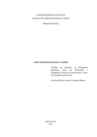 Aspectos ideológicos na mídia