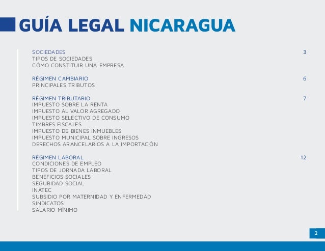 Aspectos Legales En Nicaragua