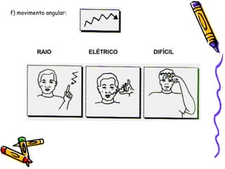 f) movimento angular:
 