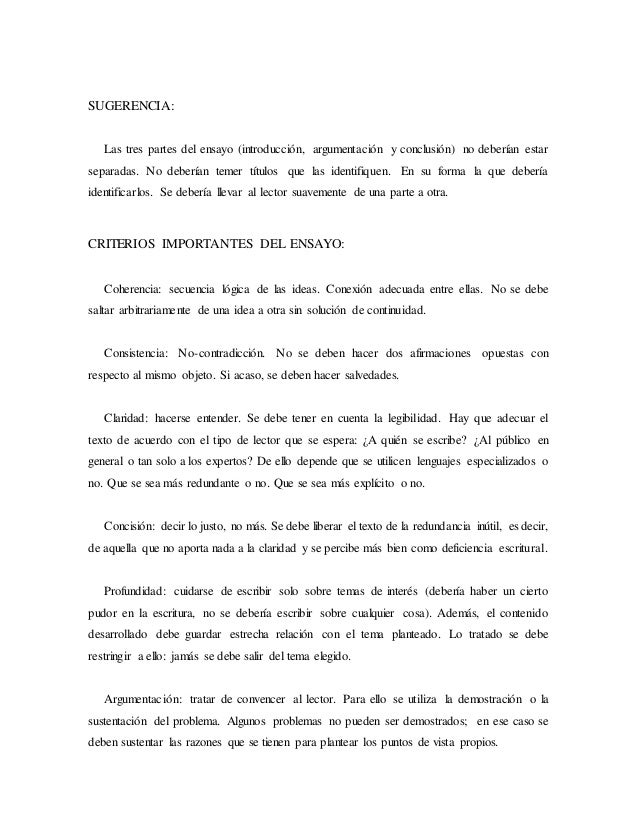 Aspectos Principales Al Escribir Un Ensayo
