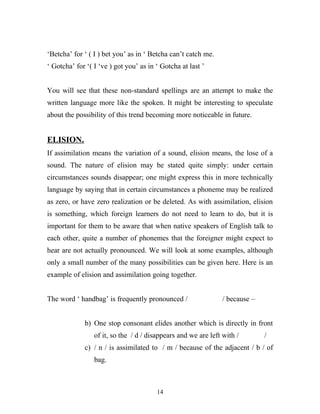 Aspects Of Connected Speech