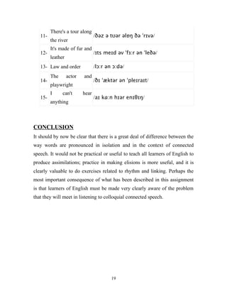 Aspects Of Connected Speech