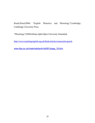 Aspects Of Connected Speech