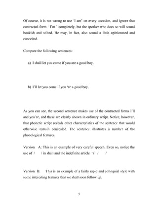 Aspects Of Connected Speech