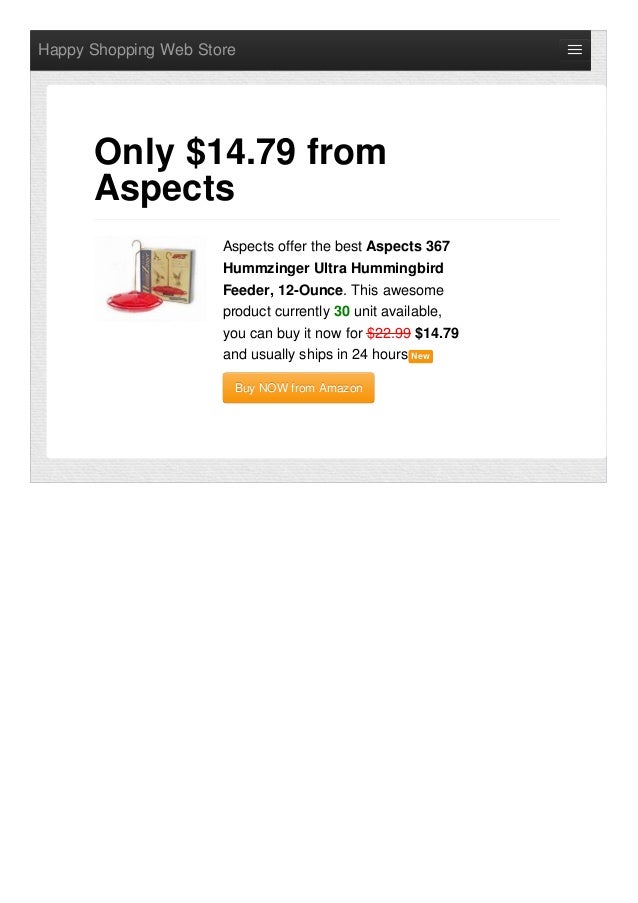 Aspects Offer The Best 367 Hummzinger Ultra Hummingbird Feeder 12ounc