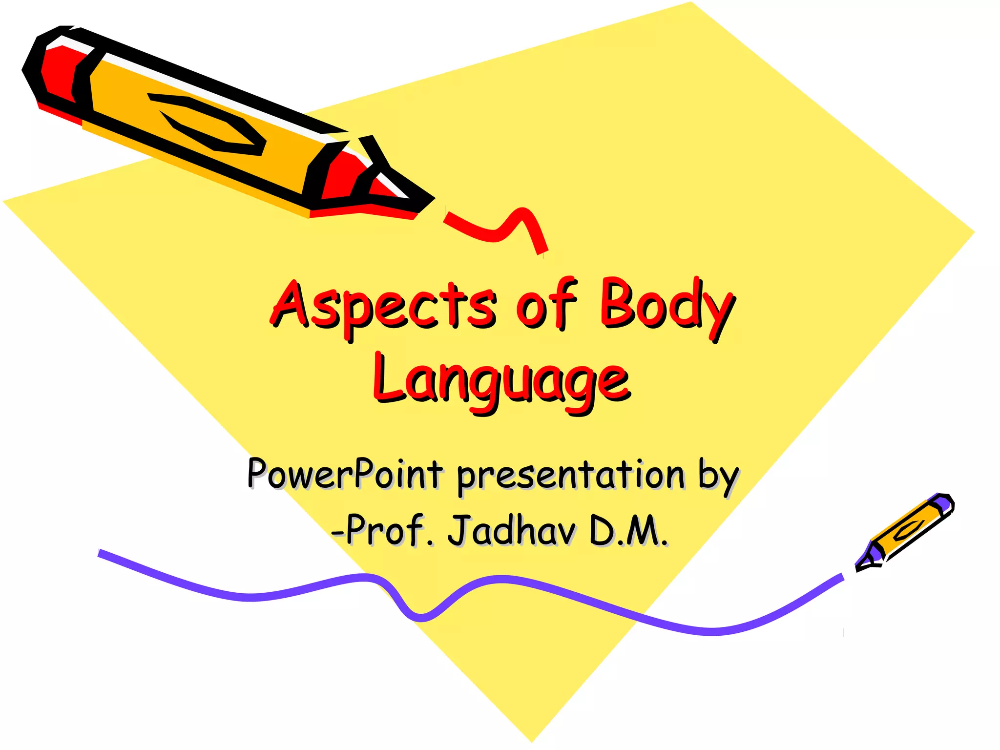 Aspects of body language ppt | PPT