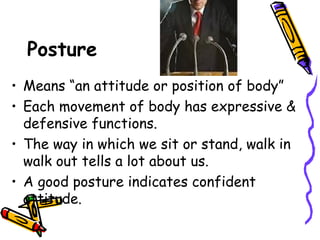 Aspects of body language ppt | PPT