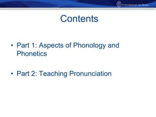 Aspects of phonetics and phonology in pronunciation | PPTX
