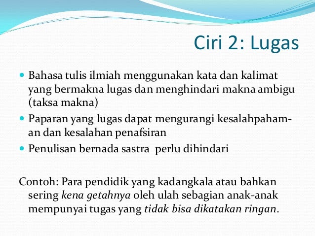 Aspek kebahasaan artikel ilmiah