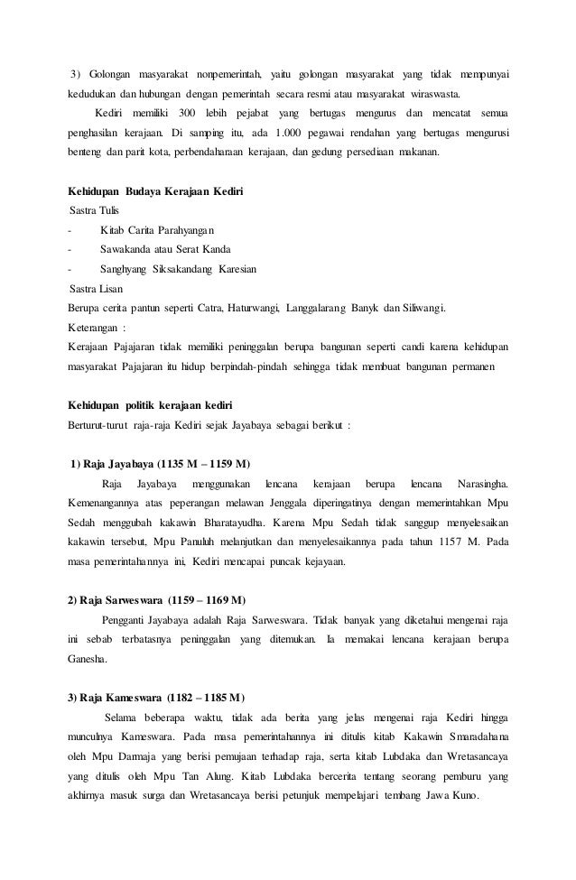 Aspek Kehidupan Kerajaan Hindu