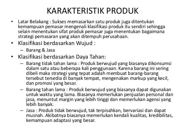 Hasil gambar untuk karakteristik produk