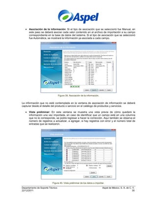 Aspel sae 5.0 nuevas funciones y características | PDF