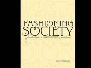 Fashioning Society Karl Aspelund 