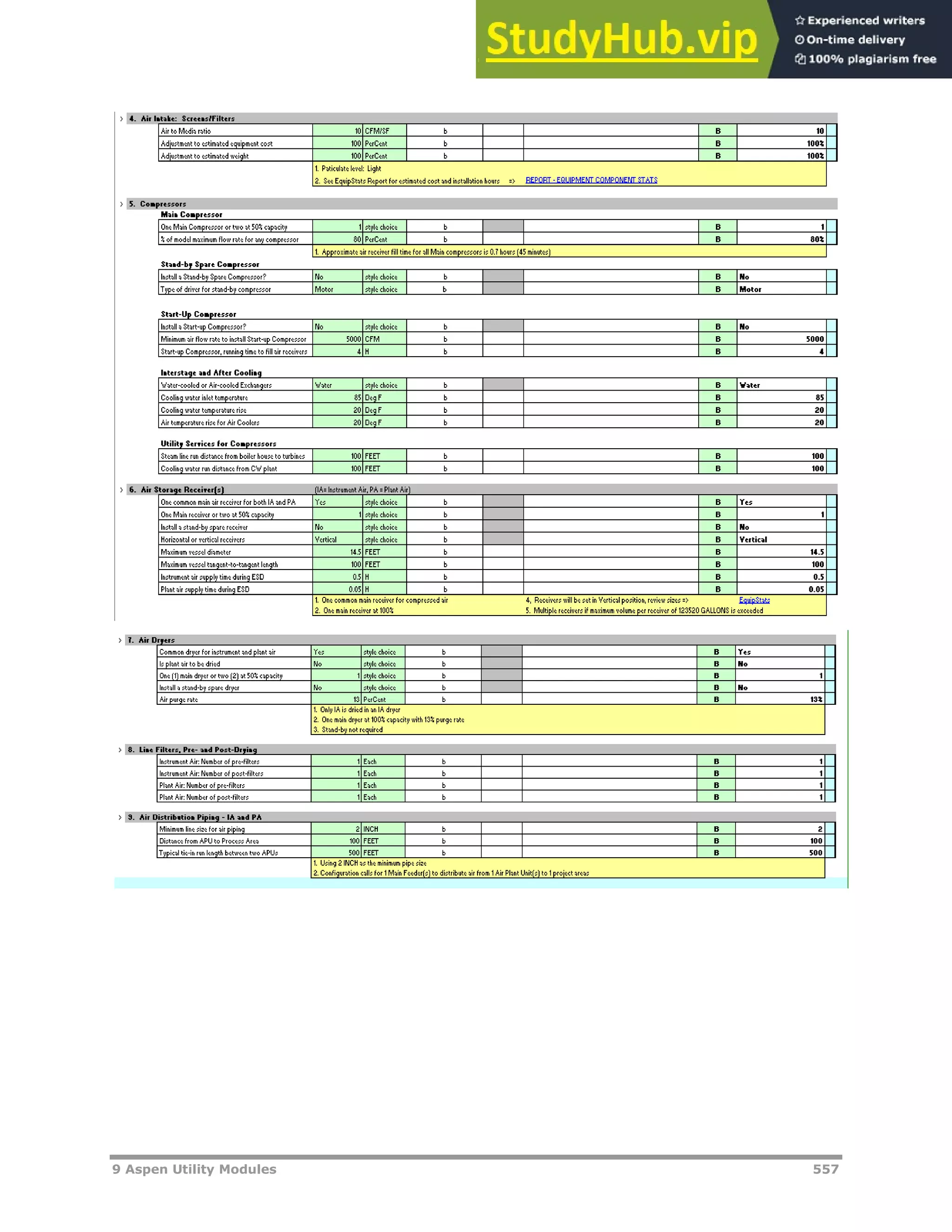 9 Aspen Utility Modules 557
 