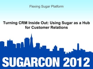 Flexing Sugar Platform



Turning CRM Inside Out: Using Sugar as a Hub
          for Customer Relations
 