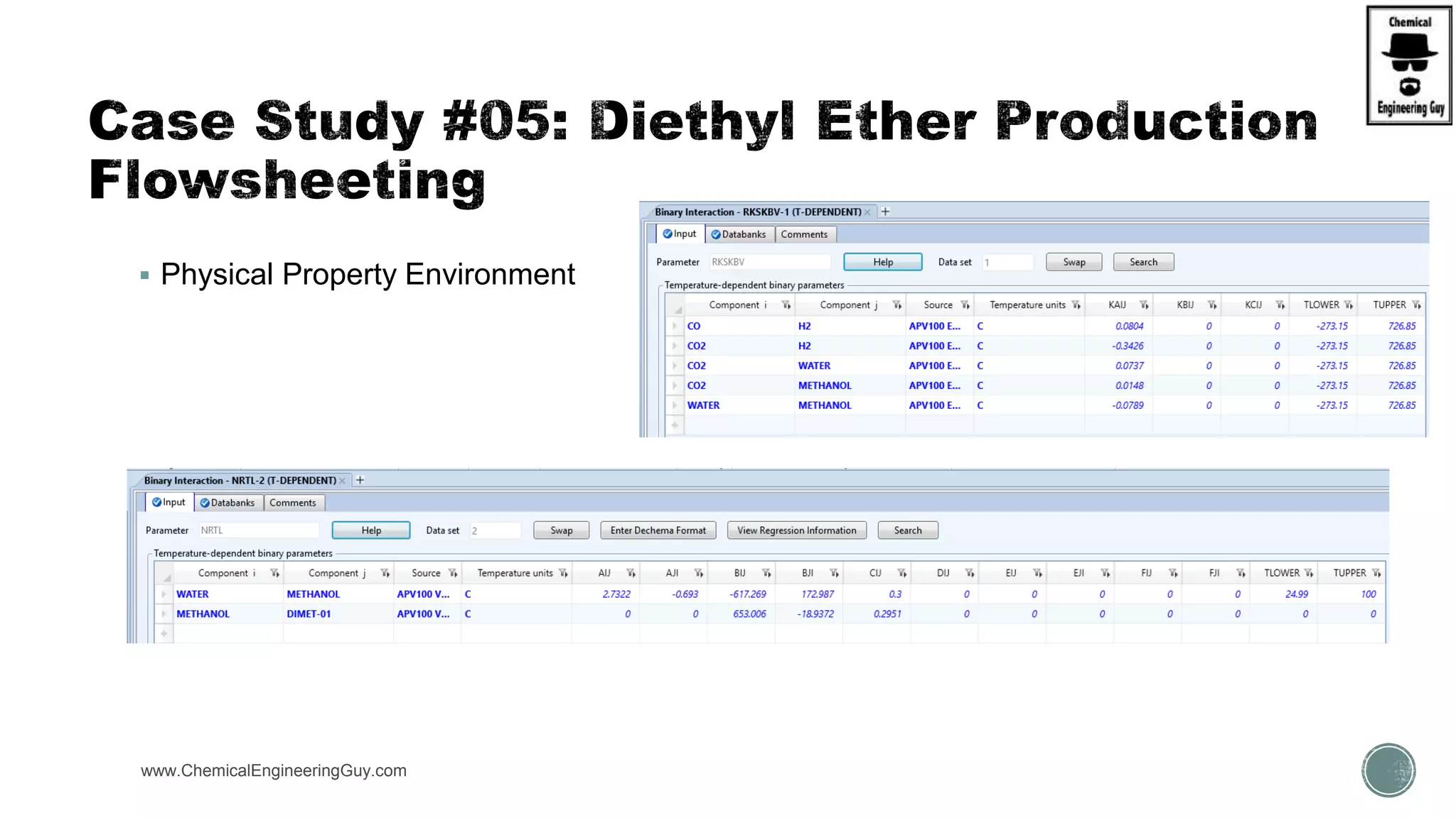  Physical Property Environment
www.ChemicalEngineeringGuy.com
 