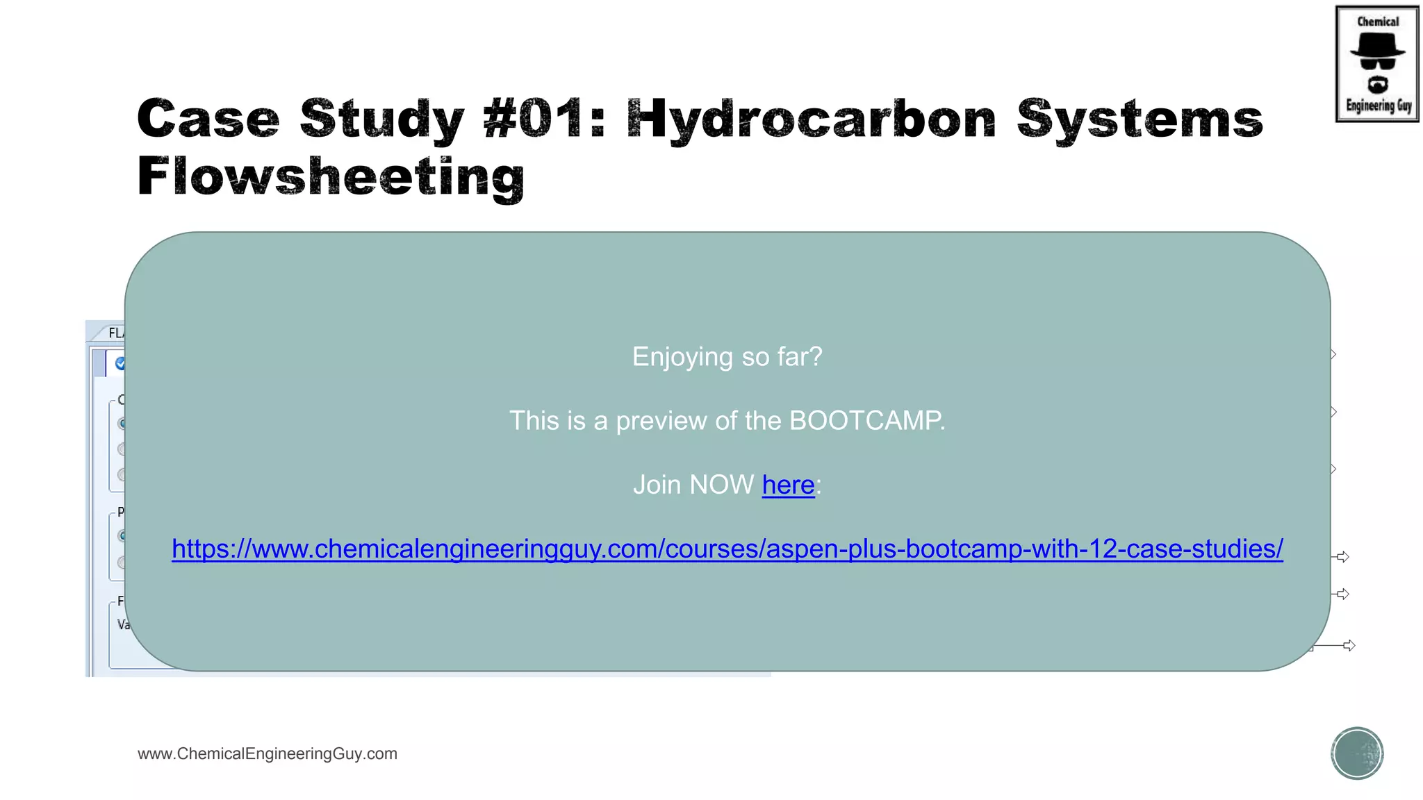  Valve (VALVE):
www.ChemicalEngineeringGuy.com
Enjoying so far?
This is a preview of the BOOTCAMP.
Join NOW here:
https://www.chemicalengineeringguy.com/courses/aspen-plus-bootcamp-with-12-case-studies/
 