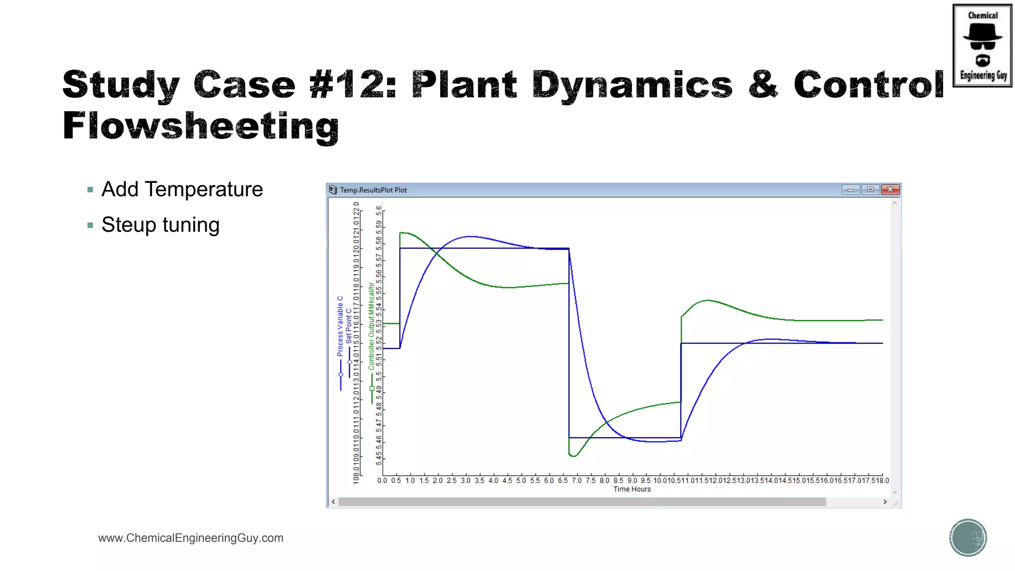 www.ChemicalEngineeringGuy.com
 Add Temperature
 Steup tuning
 