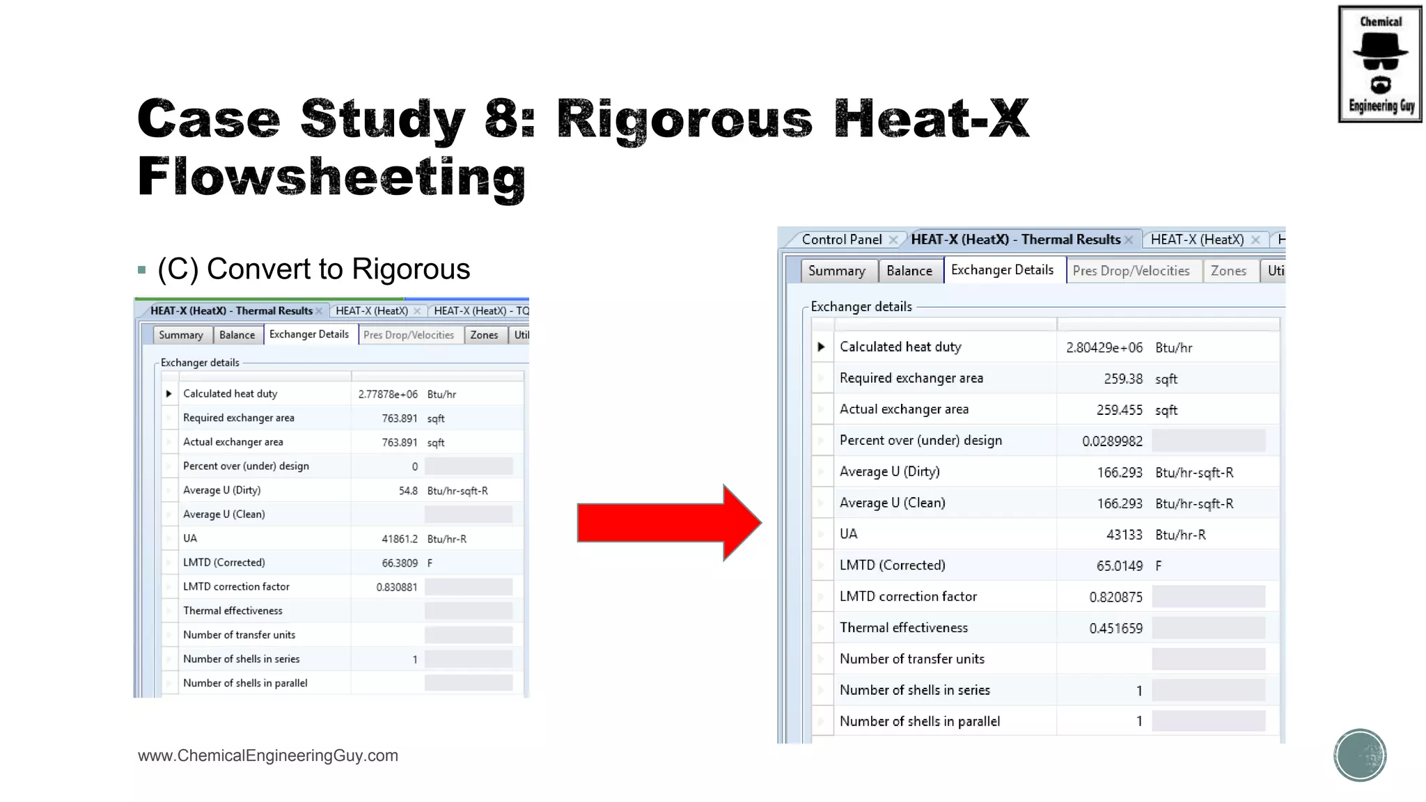  (C) Convert to Rigorous
www.ChemicalEngineeringGuy.com
 