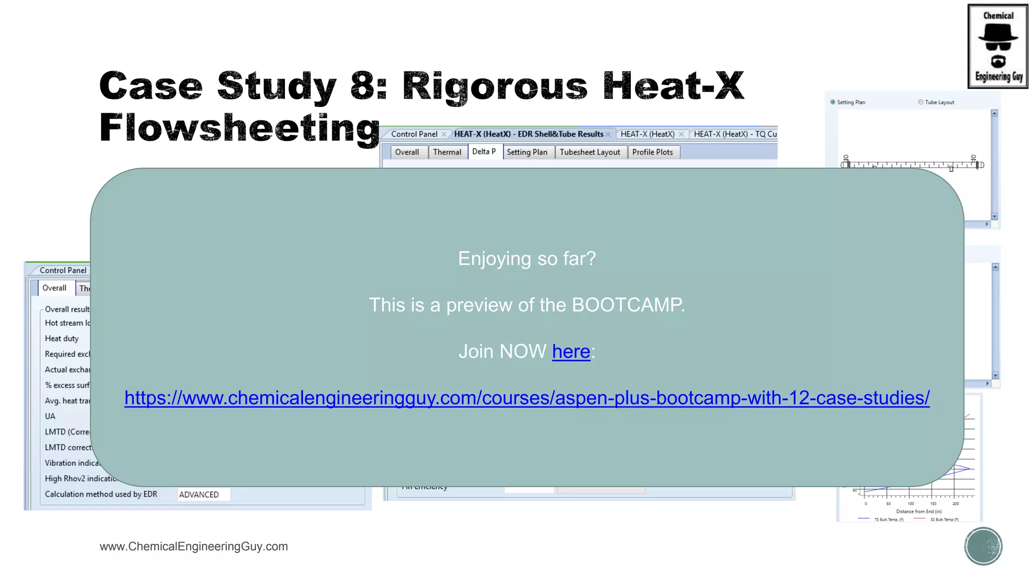  (C) Convert to Rigorous
 From EDR Results only:
www.ChemicalEngineeringGuy.com
Enjoying so far?
This is a preview of the BOOTCAMP.
Join NOW here:
https://www.chemicalengineeringguy.com/courses/aspen-plus-bootcamp-with-12-case-studies/
 