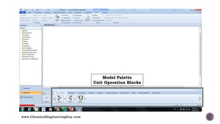 Model Palette
Unit Operation Blocks
www.ChemicalEngineeringGuy.com
 