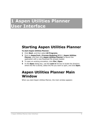 Aspen utilities user guide v7 2 | PDF