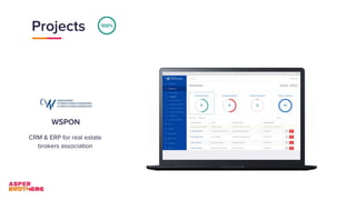 Projects
WSPON
CRM & ERP for real estate
brokers association
100%
 
