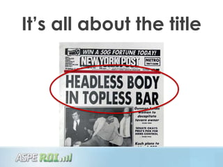 It’s all about the title
 