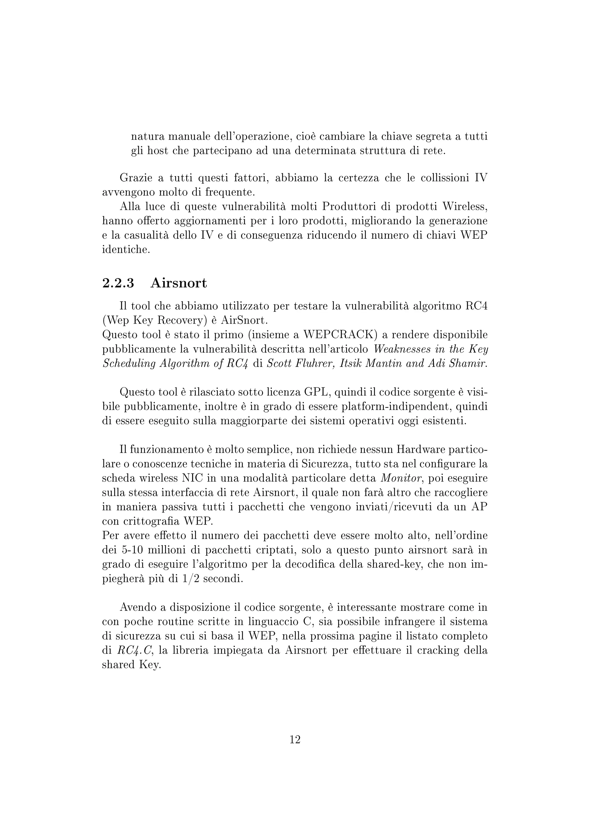 Aspetti di sicurezza dei protocolli Wireless
