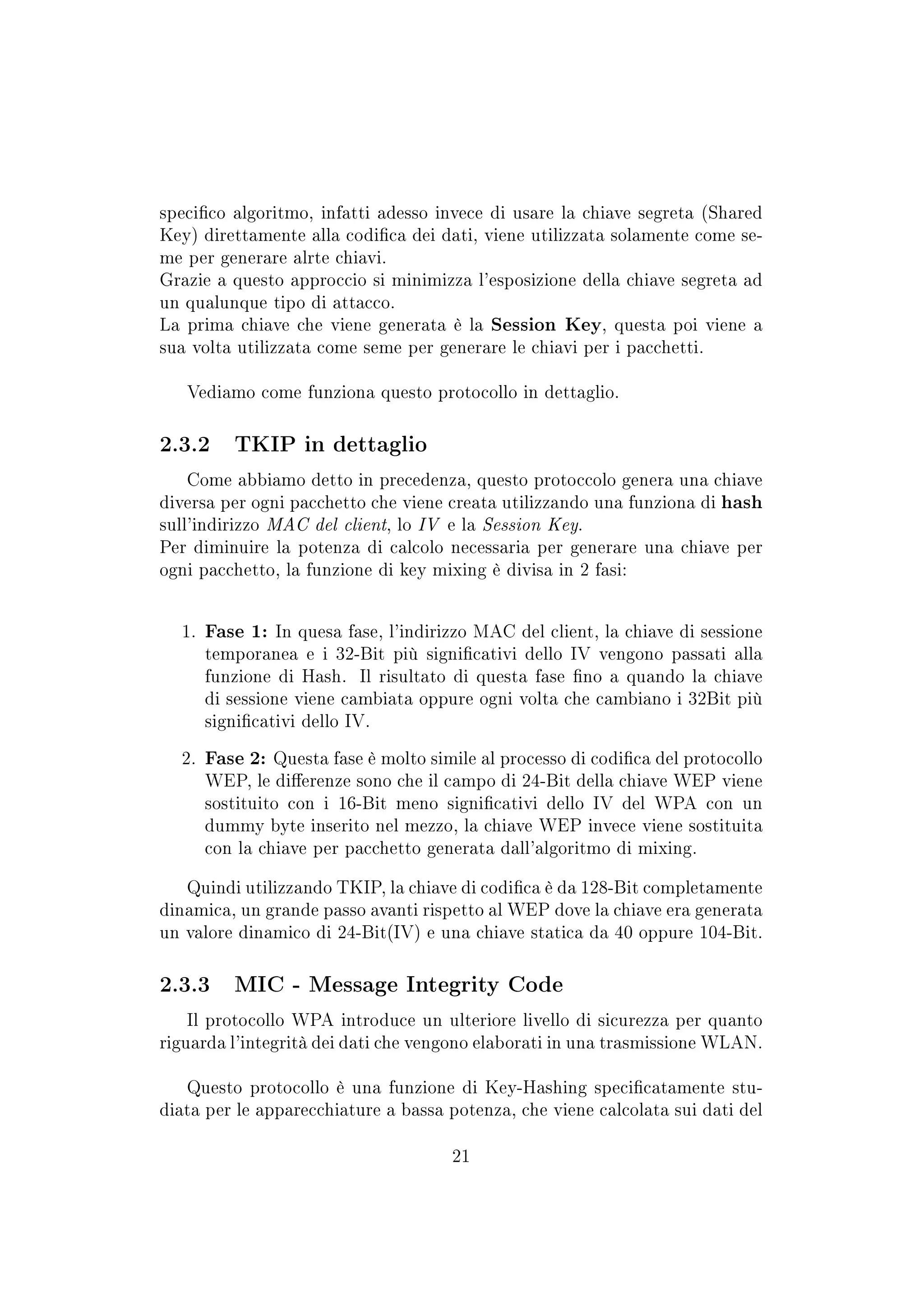 Aspetti di sicurezza dei protocolli Wireless