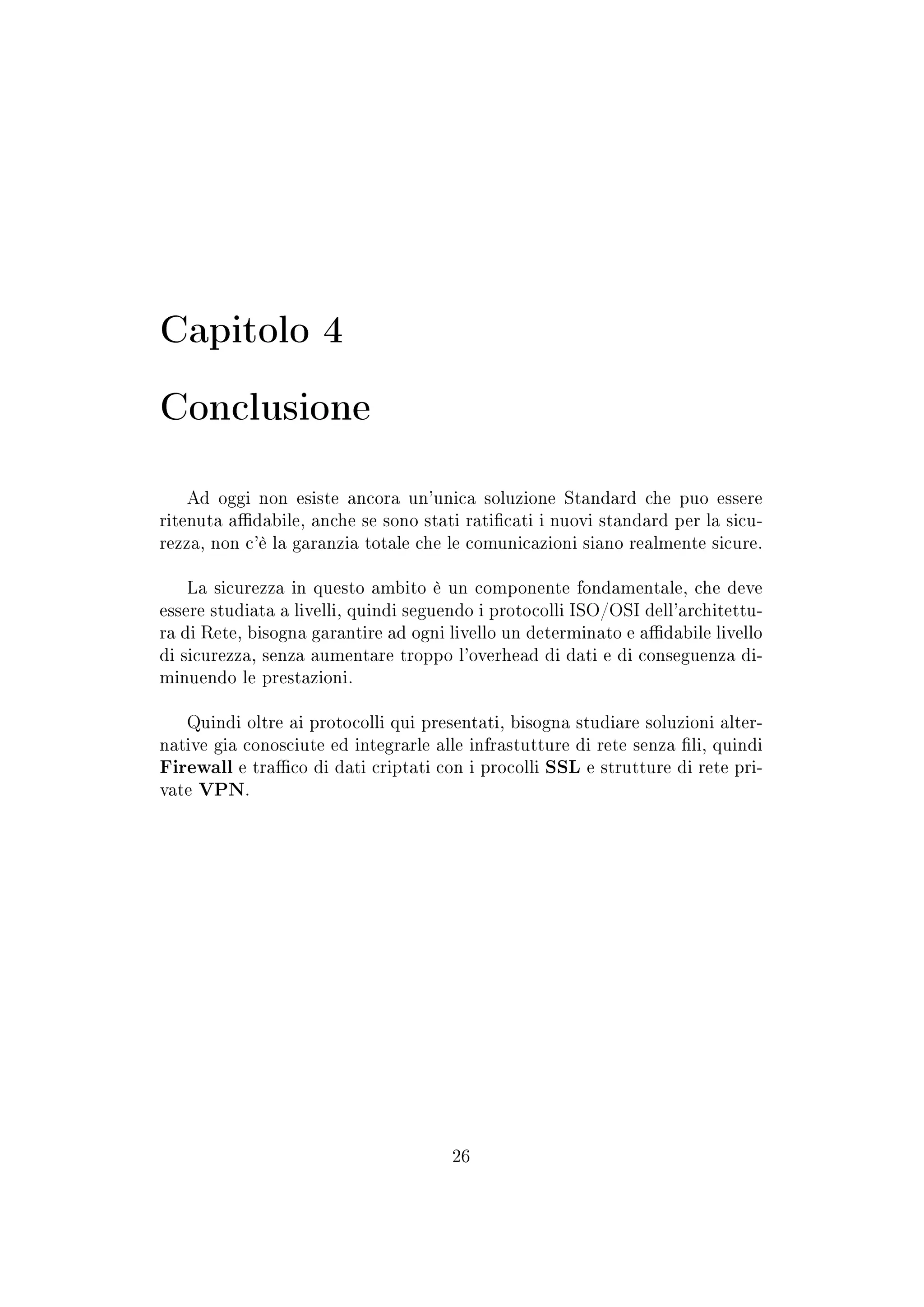 Aspetti di sicurezza dei protocolli Wireless